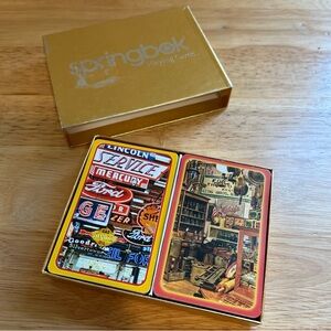 Springbok Playing Cards Two Decks‎ Gold Box Cars And Vintage Vibe Games Activity